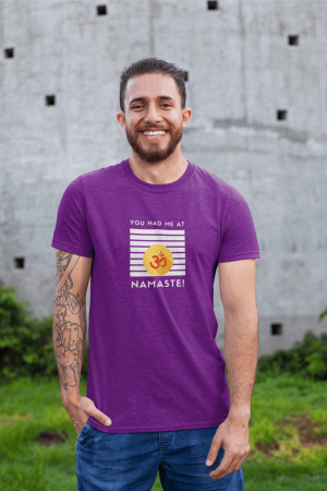 Tricou „You Had Me At Namaste!” – Conexiune &; Vibe Urban - 100% Bumbac Organic