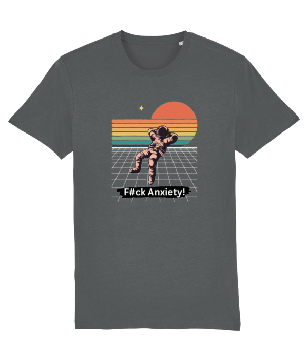 mockup-2097507d282edffabde94609fe8466b2.png Tricou „F#ck Anxiety!” – Synthwave Chill & Liberation - 100% Bumbac Organic