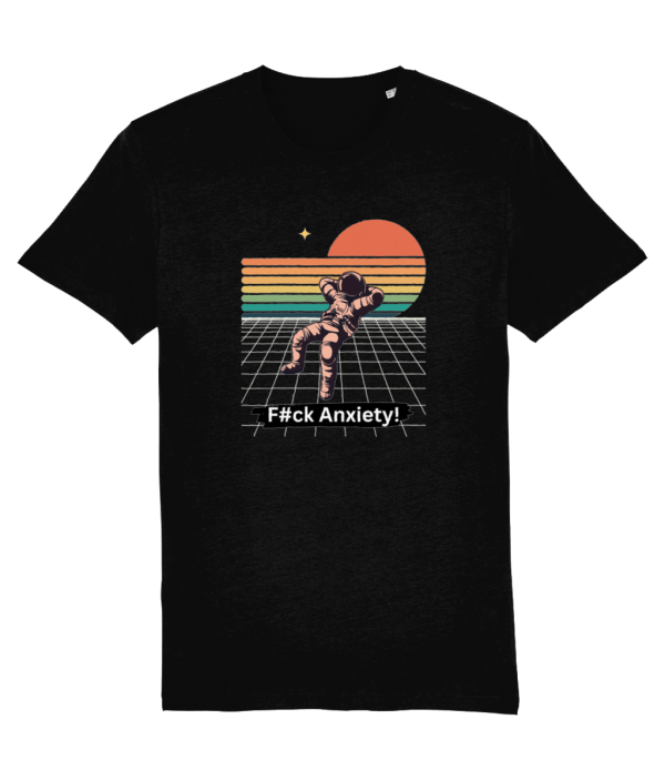 mockup-4c789712e484bb24ad31e7ecabd080fc-1.png Tricou „F#ck Anxiety!” – Synthwave Chill & Liberation - 100% Bumbac Organic