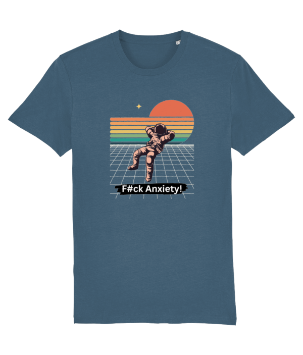 mockup-c5f310fc2b62db89948b71c123680433.png Tricou „F#ck Anxiety!” – Synthwave Chill & Liberation - 100% Bumbac Organic