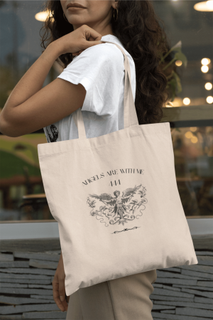 Tote Bag „Angels Are With Me 444” – Divine Protection On The Go Tote Bag „Angels Are With Me 444” – Divine Protection On The Go